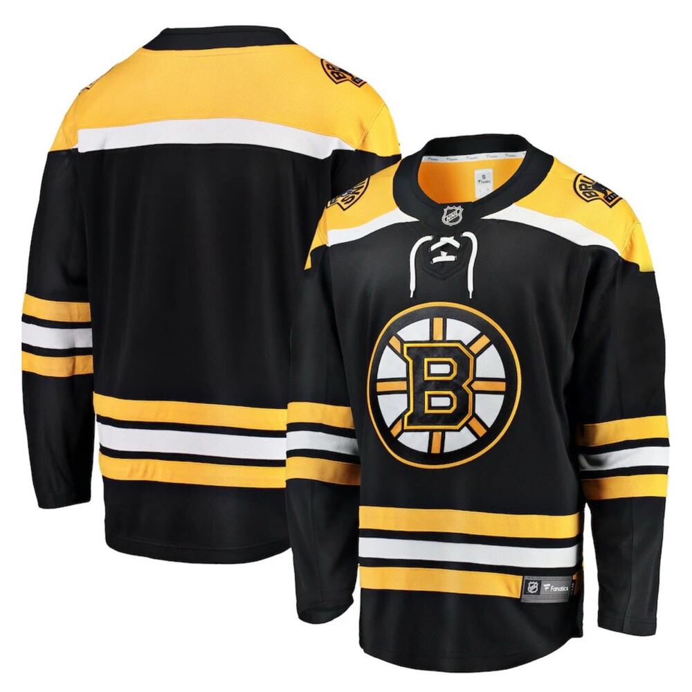 Boston Bruins NHL Authentic Fanatics Breakaway Home Jersey Mens Size 5XL